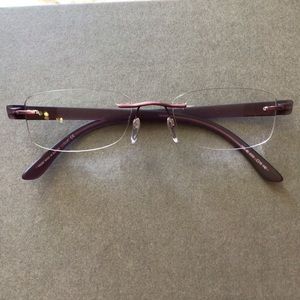Silhouette Eyewear Eyeglasses 7608 40 6056 Purple Berry Frame Rimless